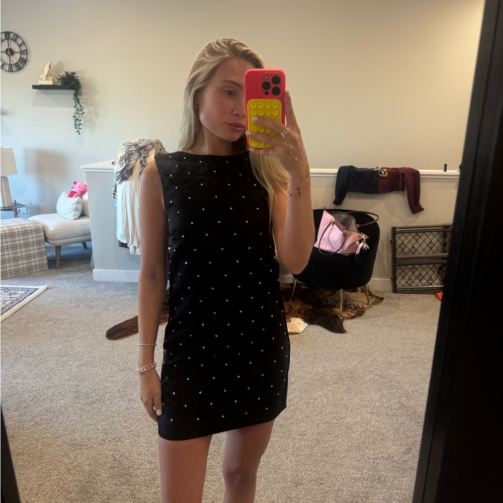 Elegant Black jeweled Dress